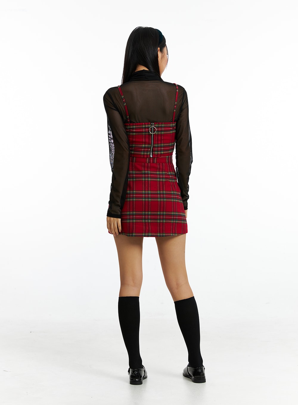 Plaid V Neck Bustier IN323