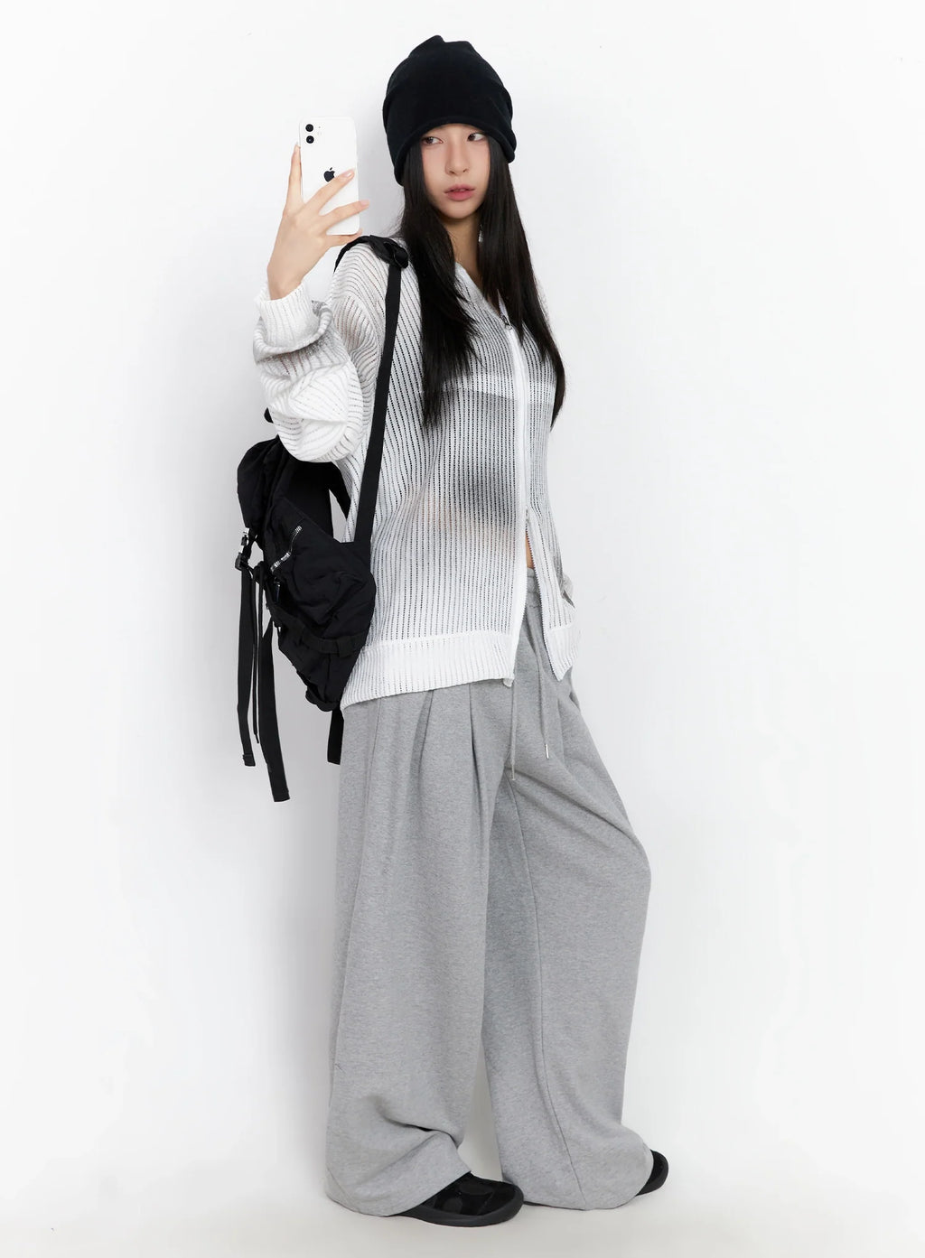 Mesh Gradient Zip-Up Hoodie IG508