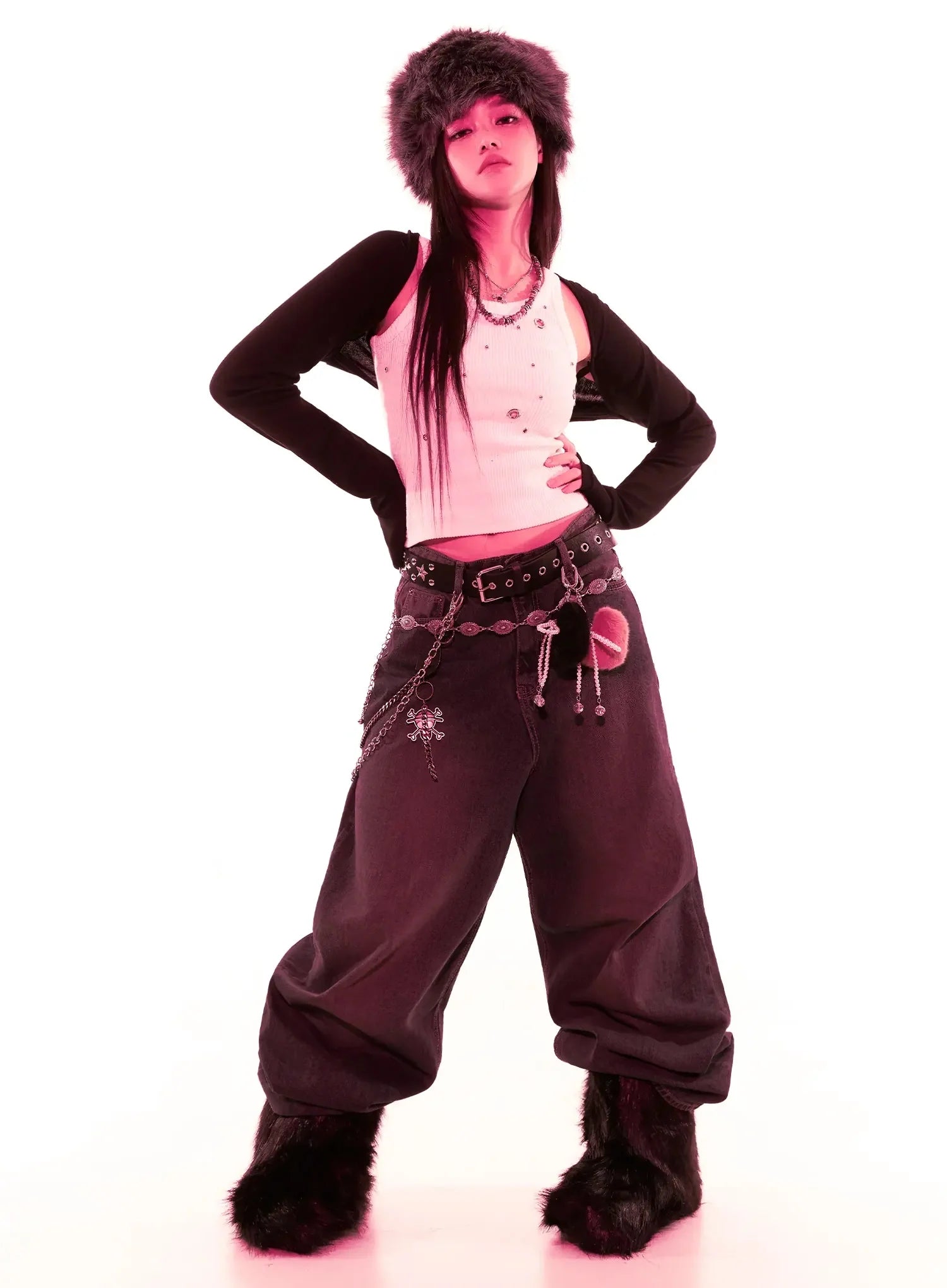 Elora Washed Baggy Jeans IS525