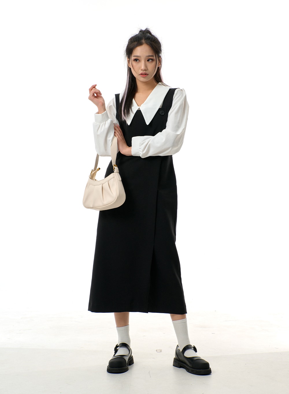 Side Button Detail Sleeveless Maxi Dress BJ312