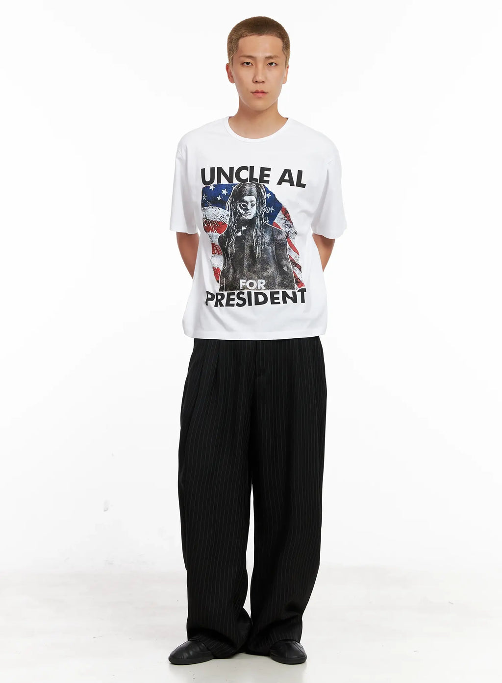 Men's Striped Relaxed-Fit Slacks IL521