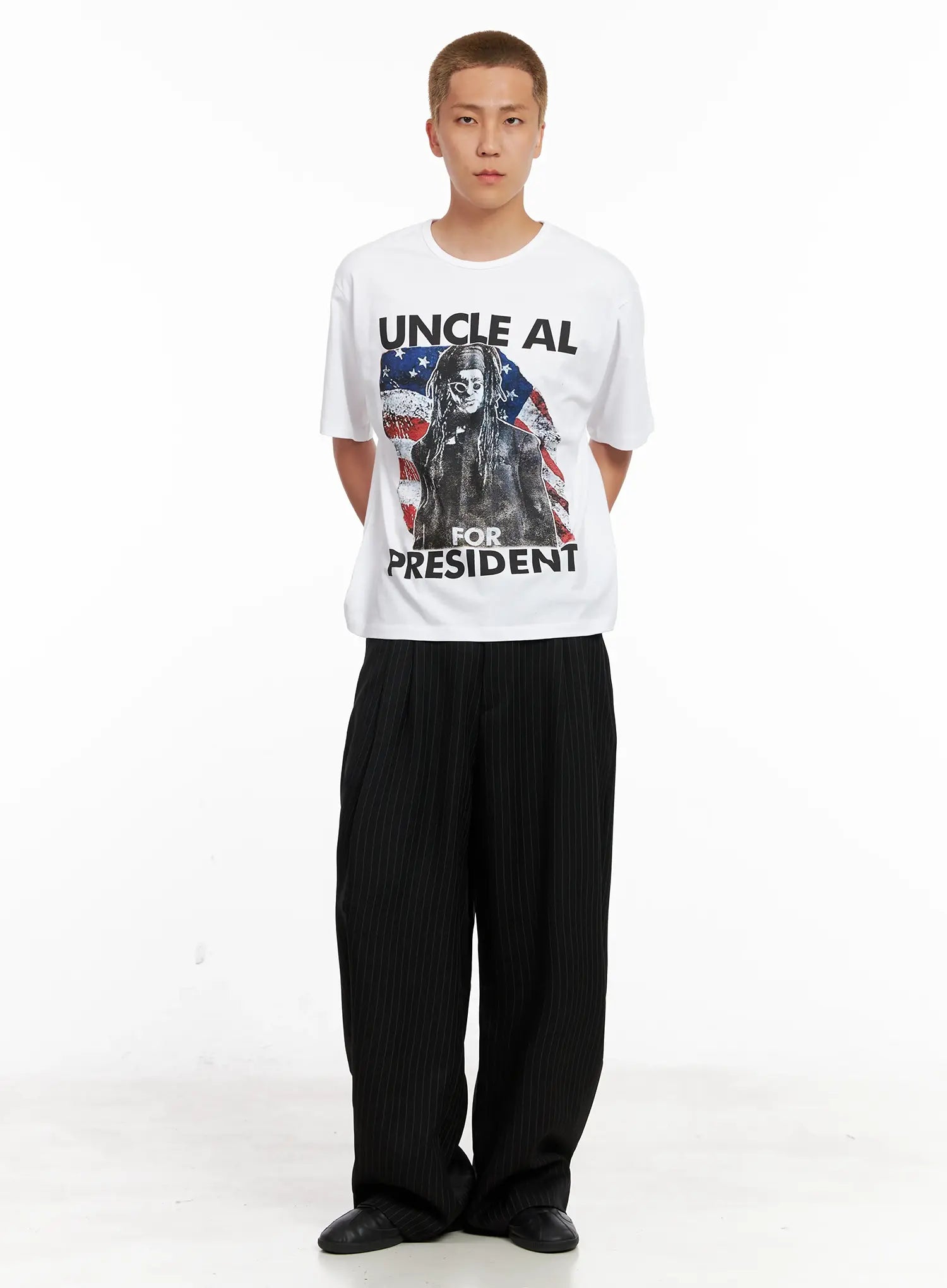 Men's Striped Relaxed-Fit Slacks IL521