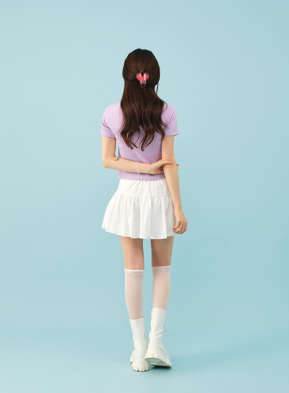 Two-Way Zip-Up Collared Top BJ17