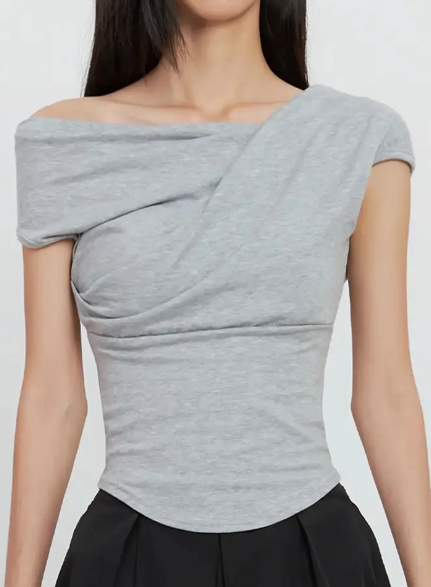 Off-Shoulder Draped Top IL528