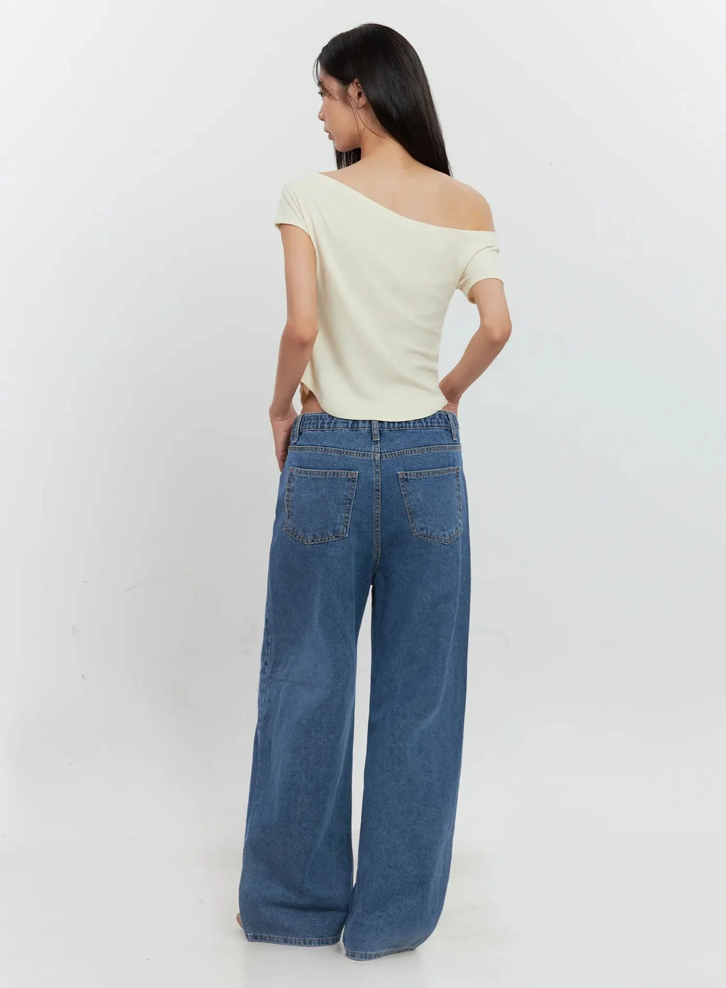 Asymmetric Ribbed Short-Sleeve IL528