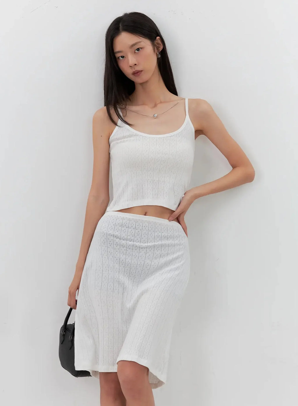 Ribbed Eyelet Tank Top IL528
