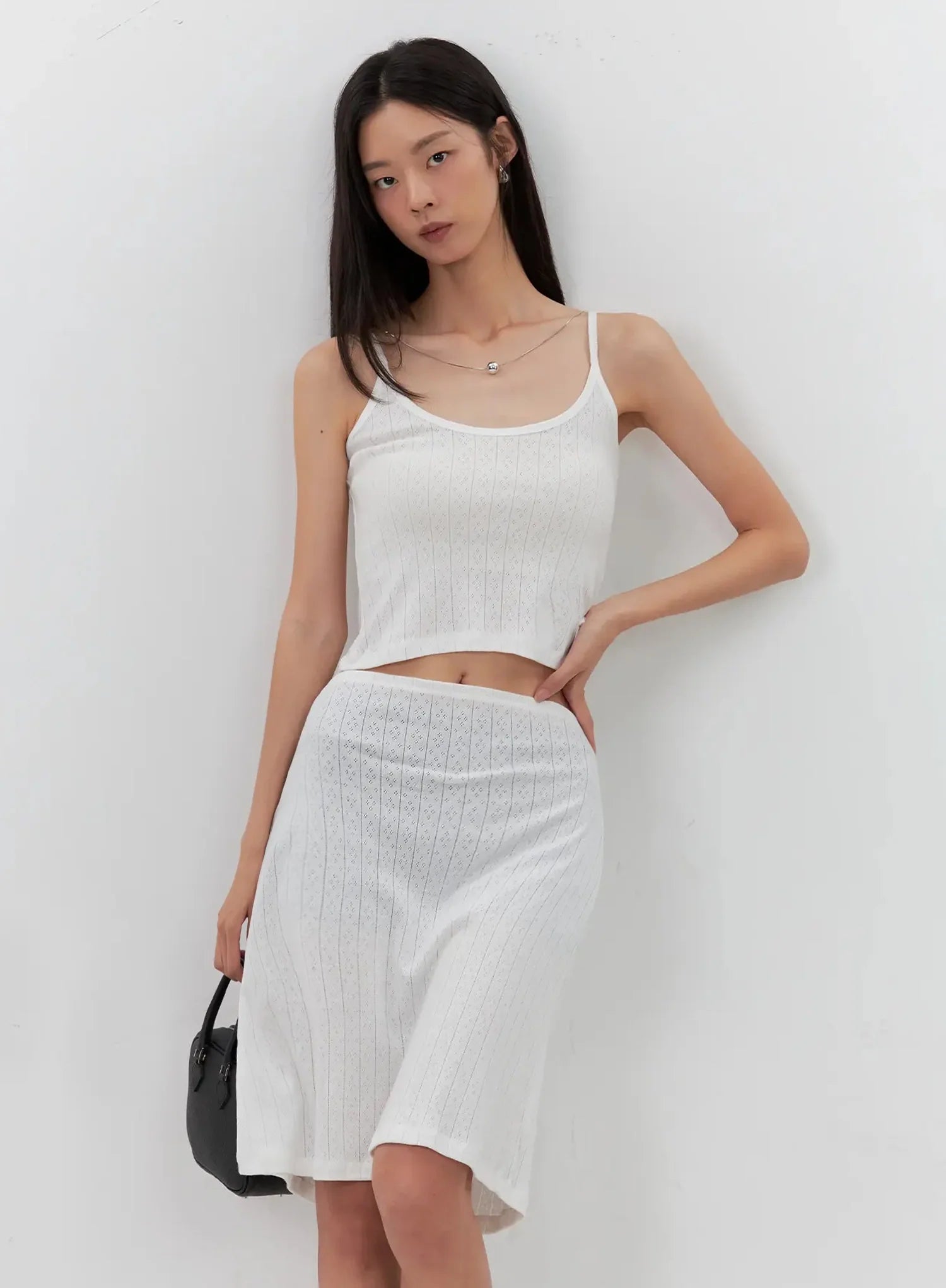 Ribbed Eyelet Tank Top IL528