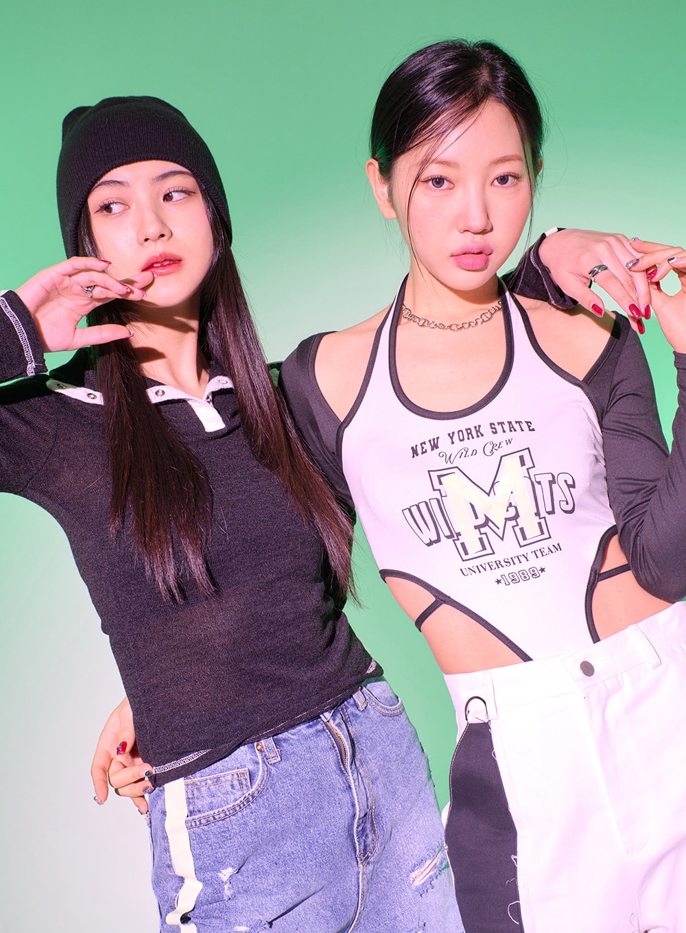 Graphic Two Color Bodysuit BJ331