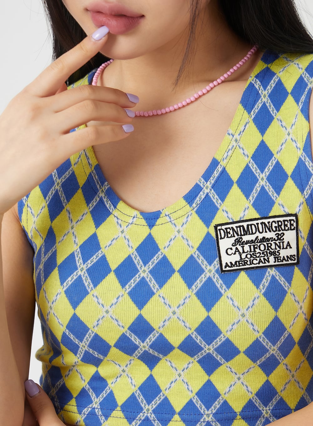 Pinky Beads Necklace BM304