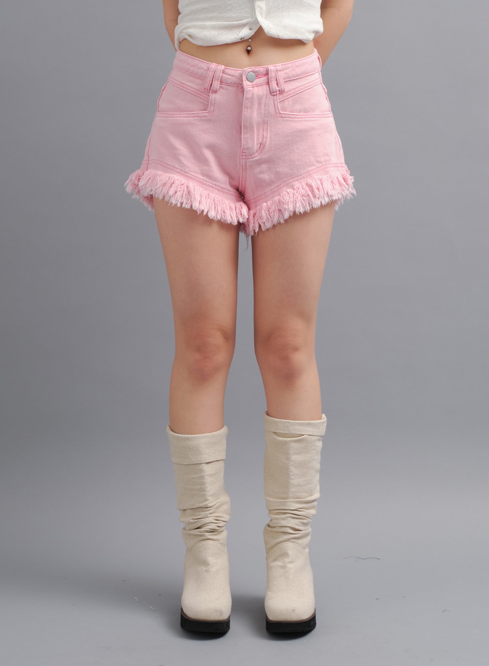 Distressed Hem Denim Shorts CY19