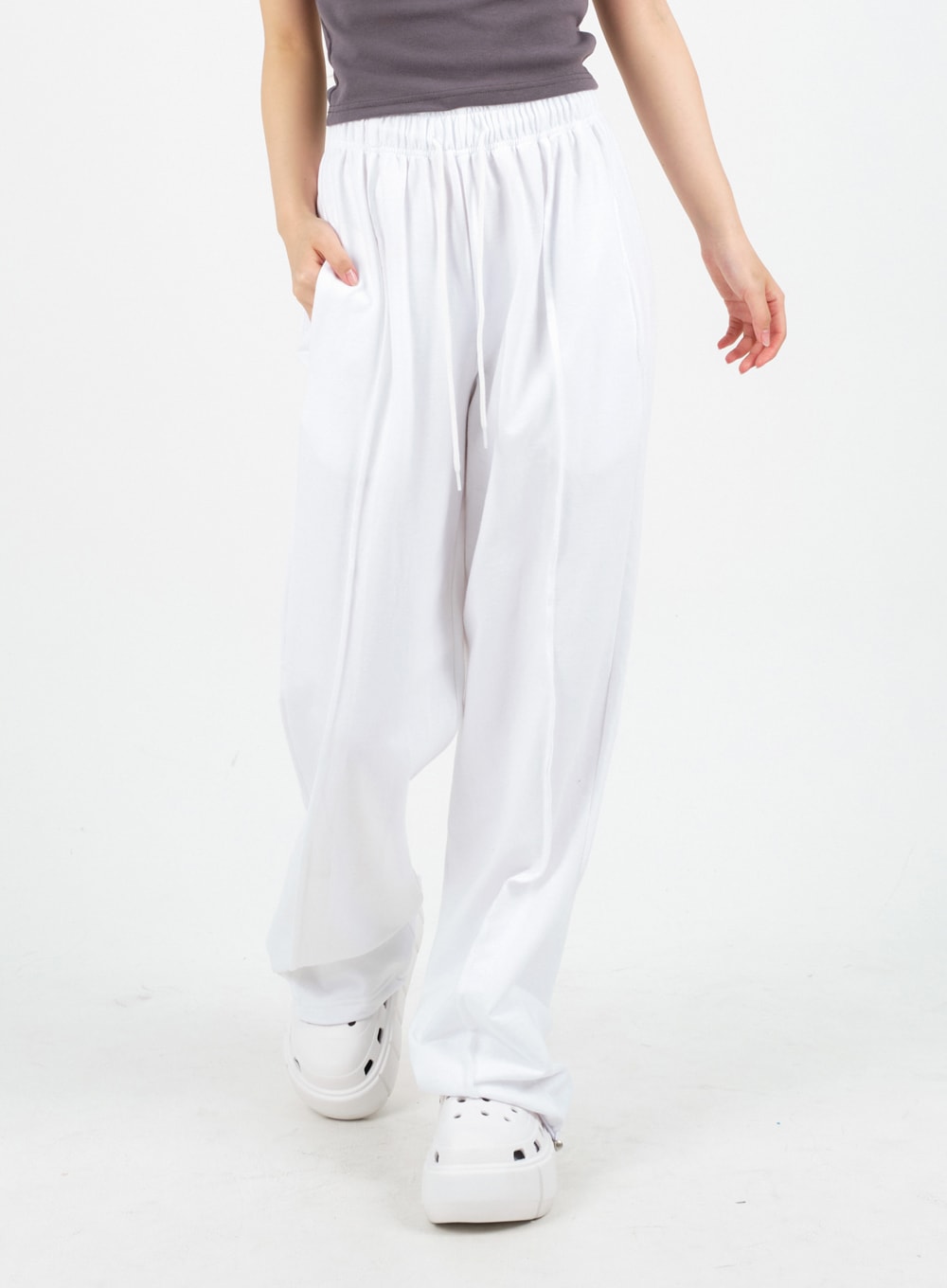 Drawstring Hem Sweat Pants CM9