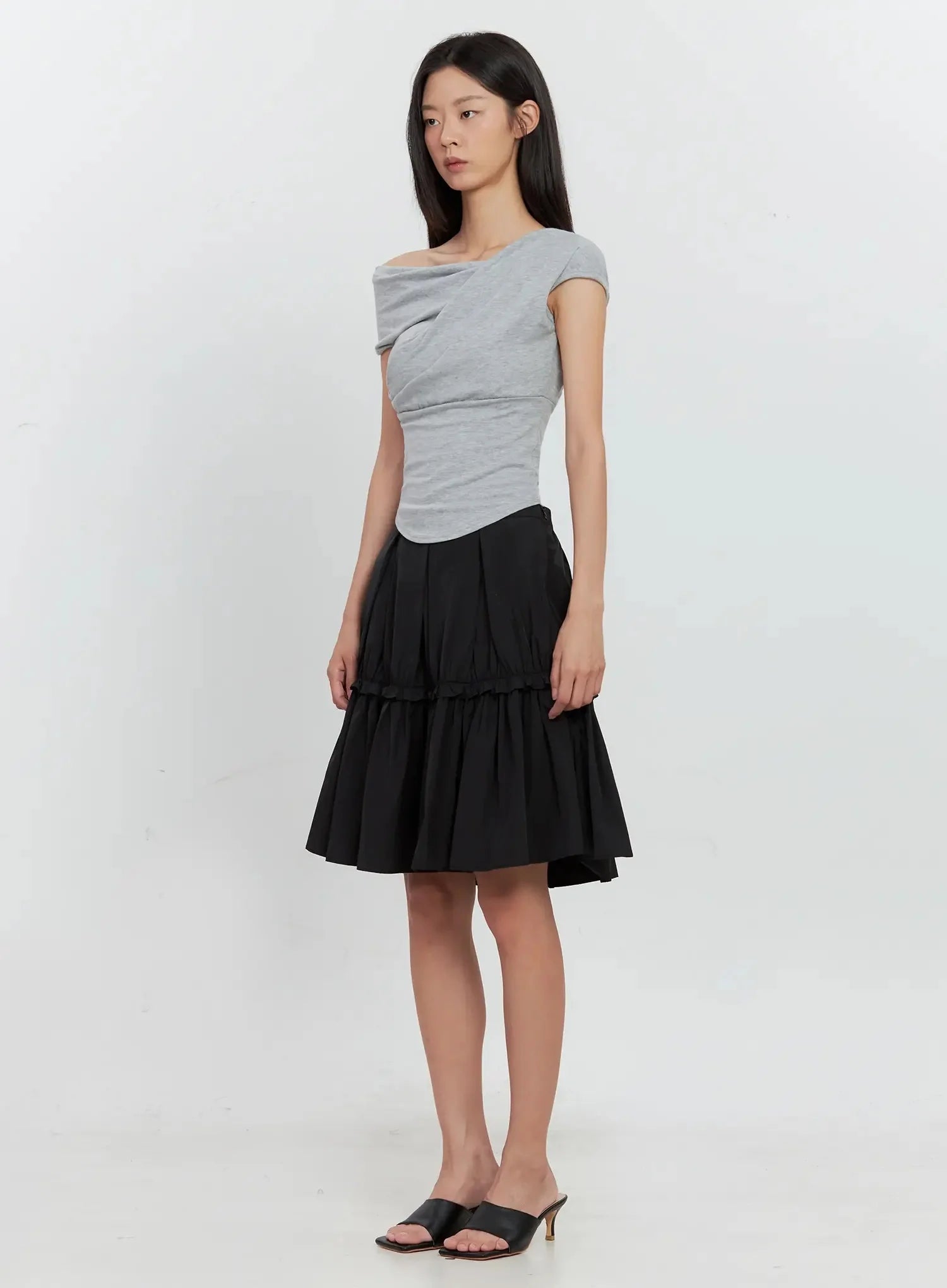 Off-Shoulder Draped Top IL528