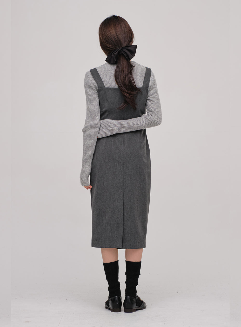 Wool Sleeveless Long Dress