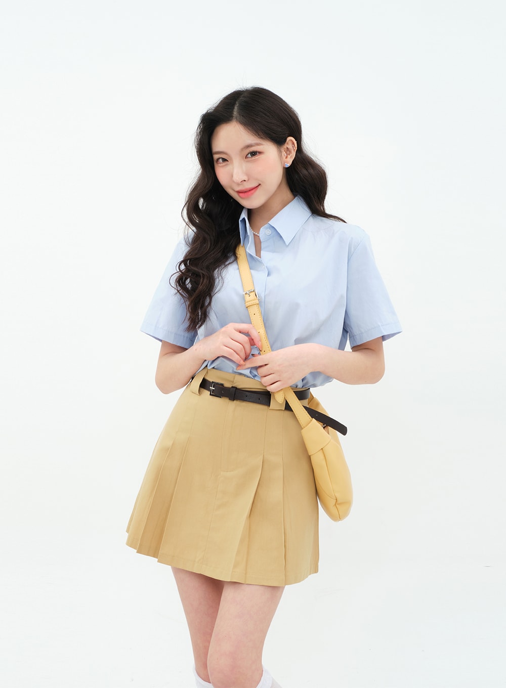 Daily Cropped Button Down Shirt BA13