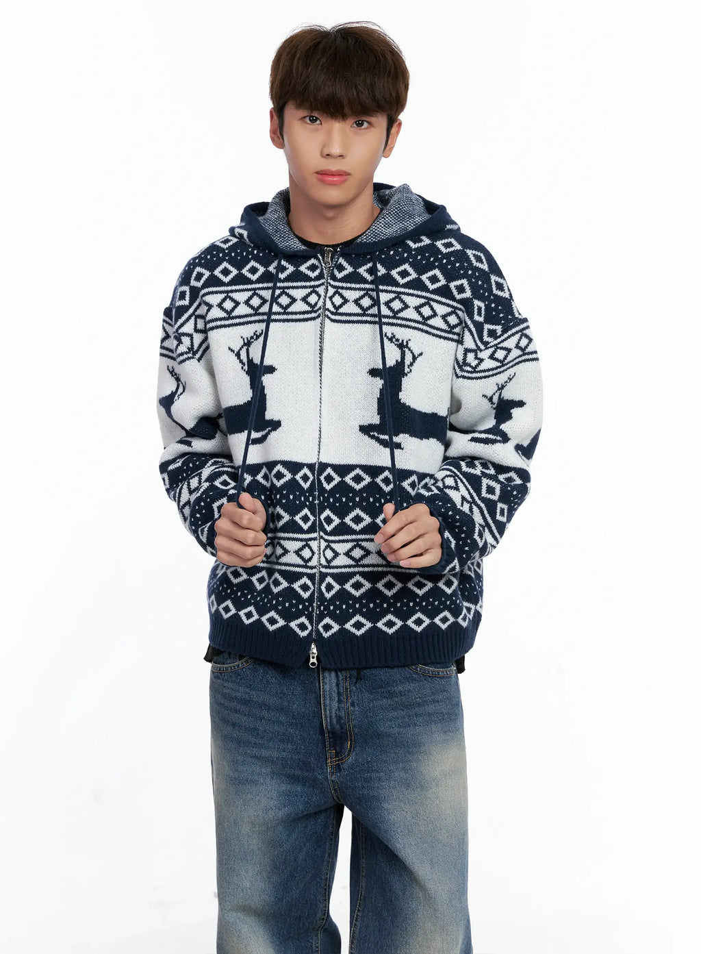 Men's Frost Hooded Knit Zip-Up IO502