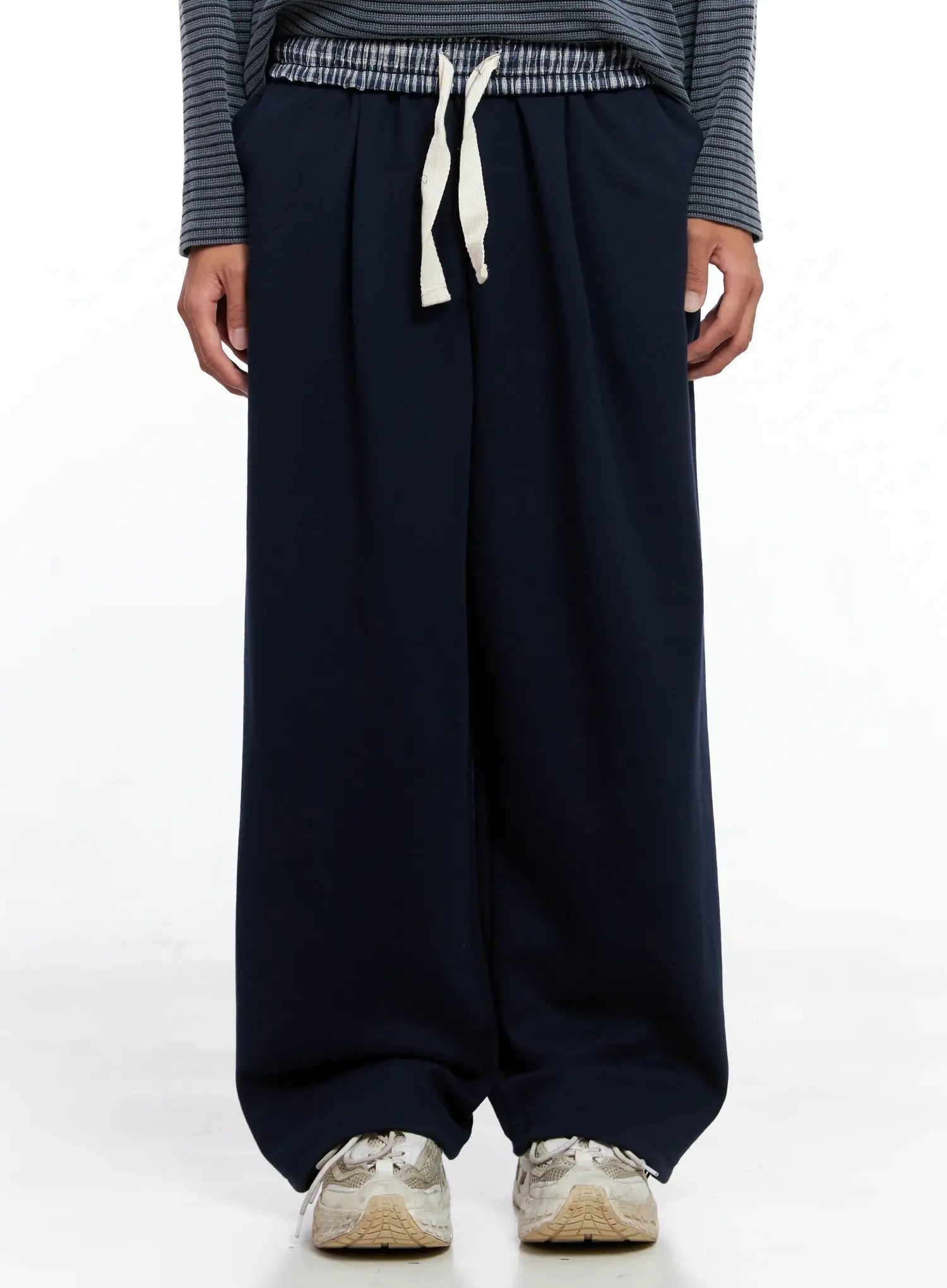 Men's Plaid Waistband Sweatpants IO502