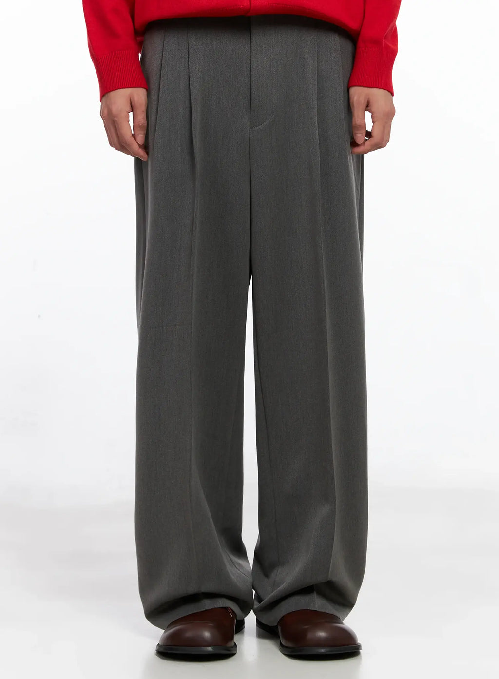 Men's Pintuck Wide-Leg Trousers IS519