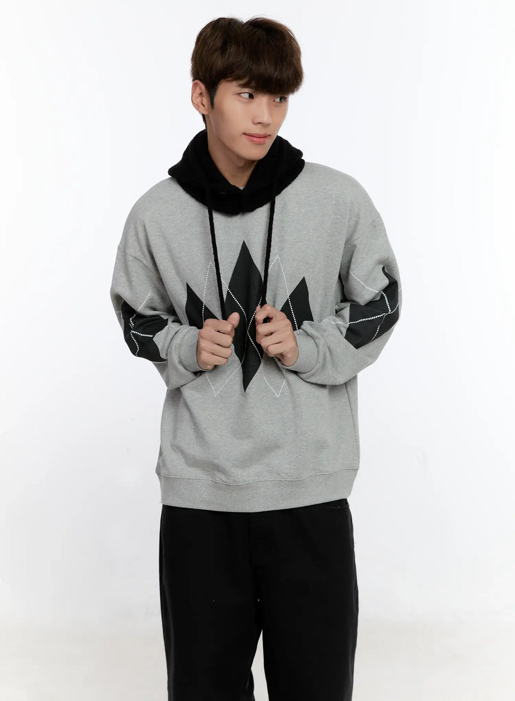 Men's Argyle Pattern Sweatshirt IS530