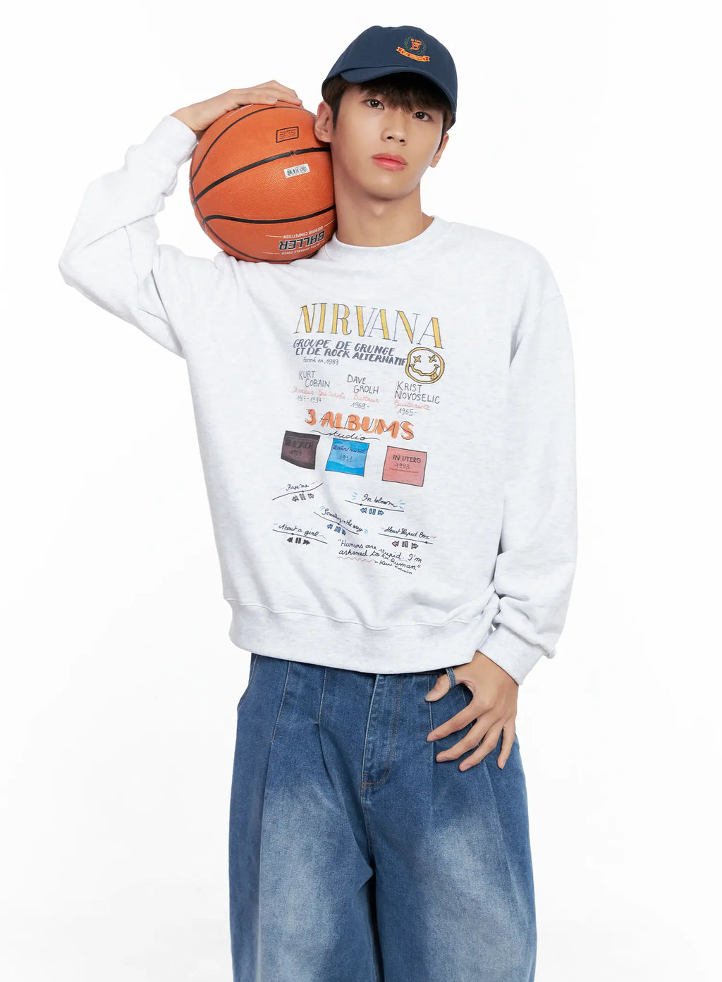 Men's Retro Band Graphic Sweatshirt IO502