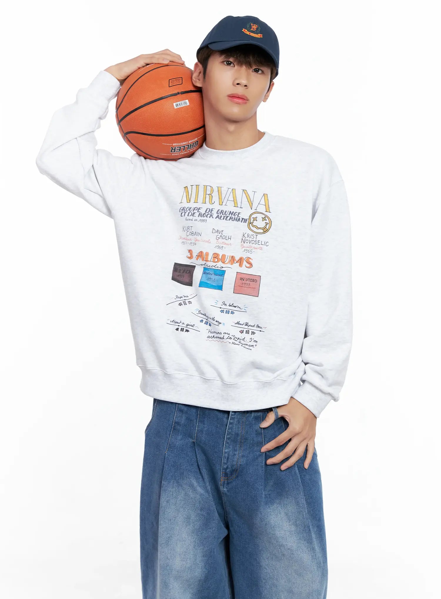 Men's Retro Band Graphic Sweatshirt IO502