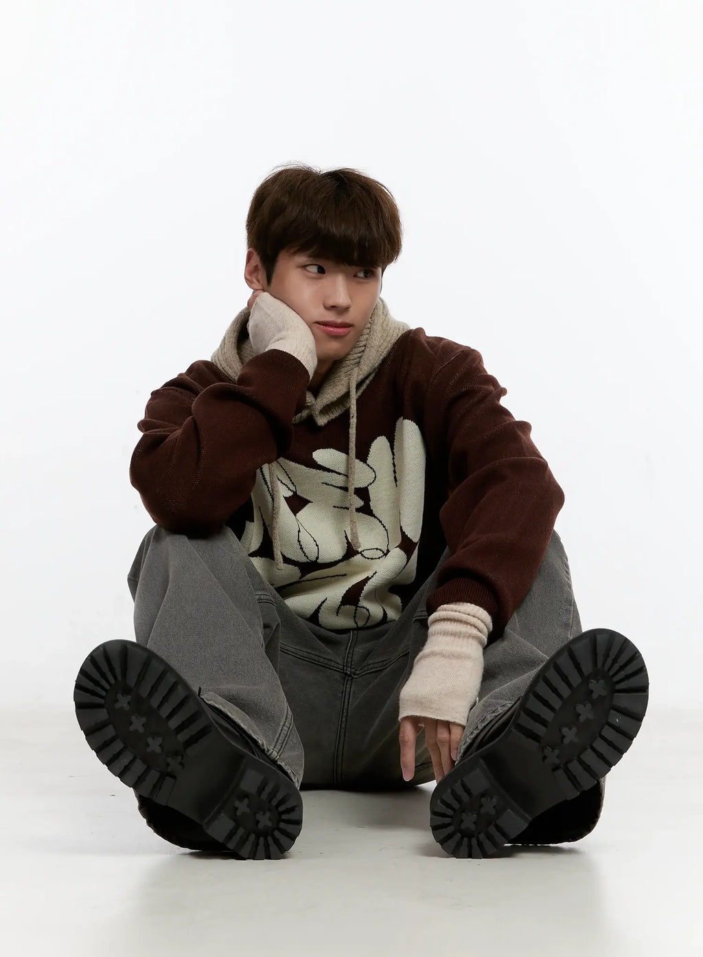 Men's Casual Knit Crewneck Sweater IS530