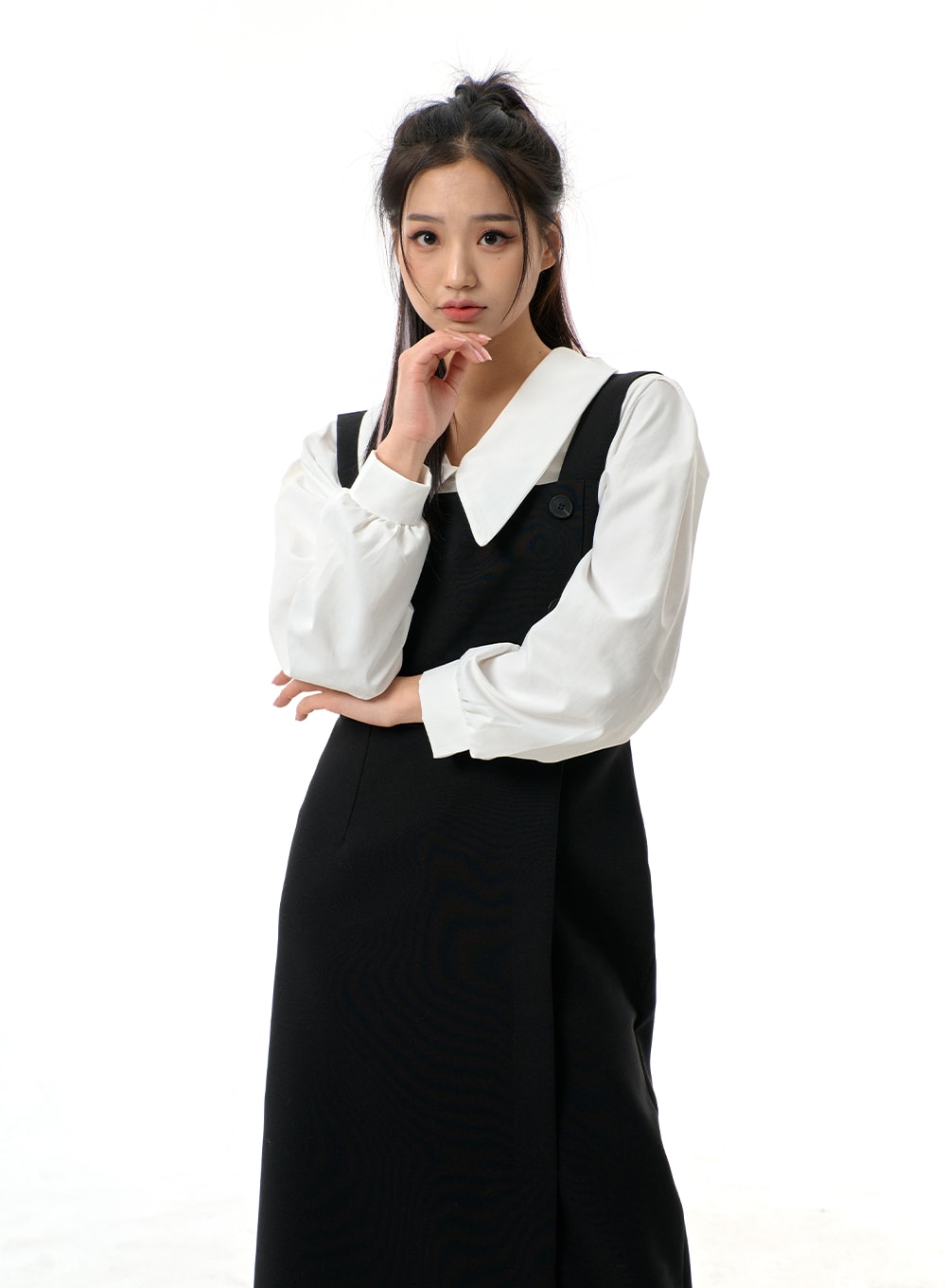 Side Button Detail Sleeveless Maxi Dress BJ312