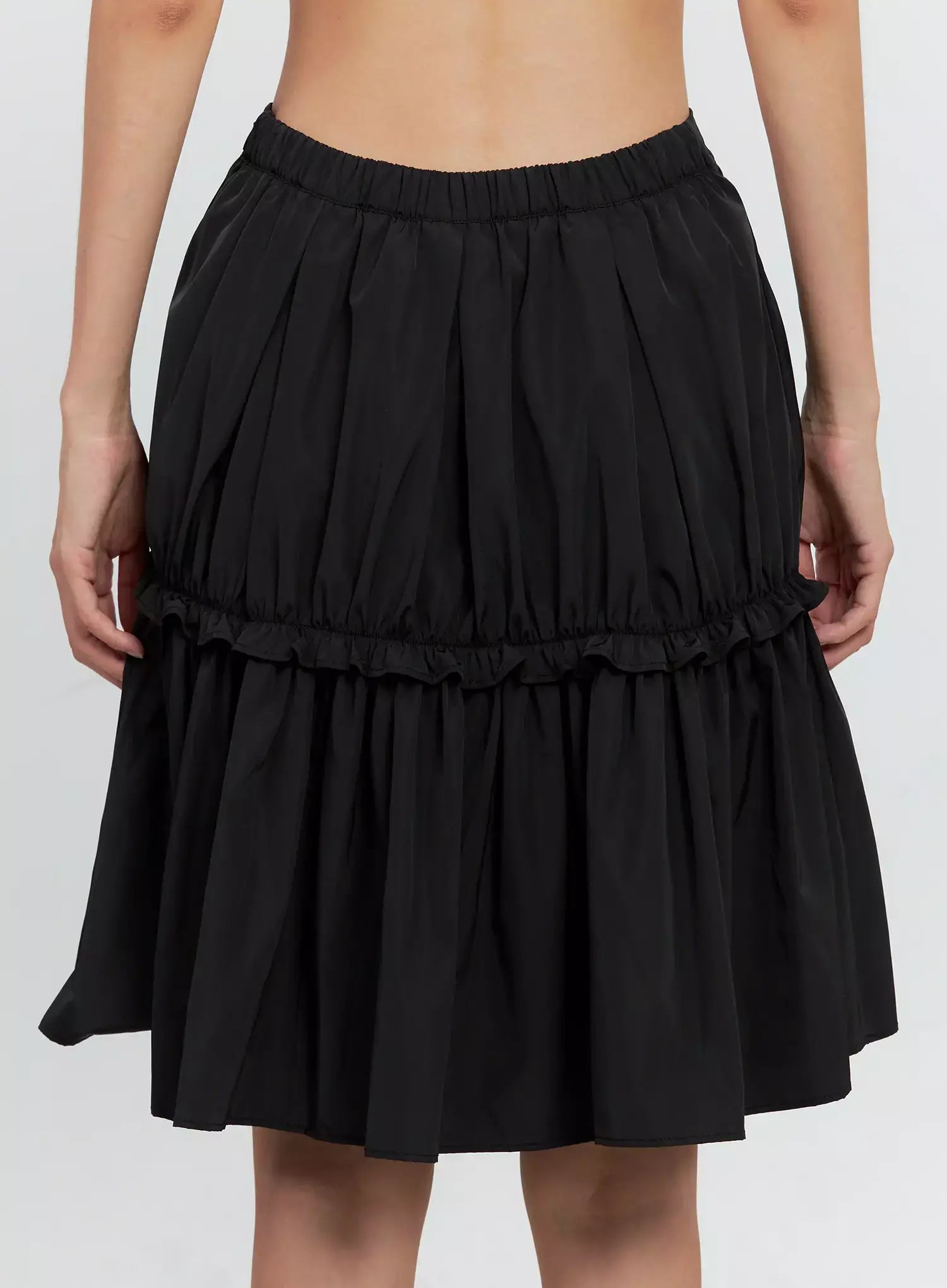 Pleated Nylon Midi Skirt IS516