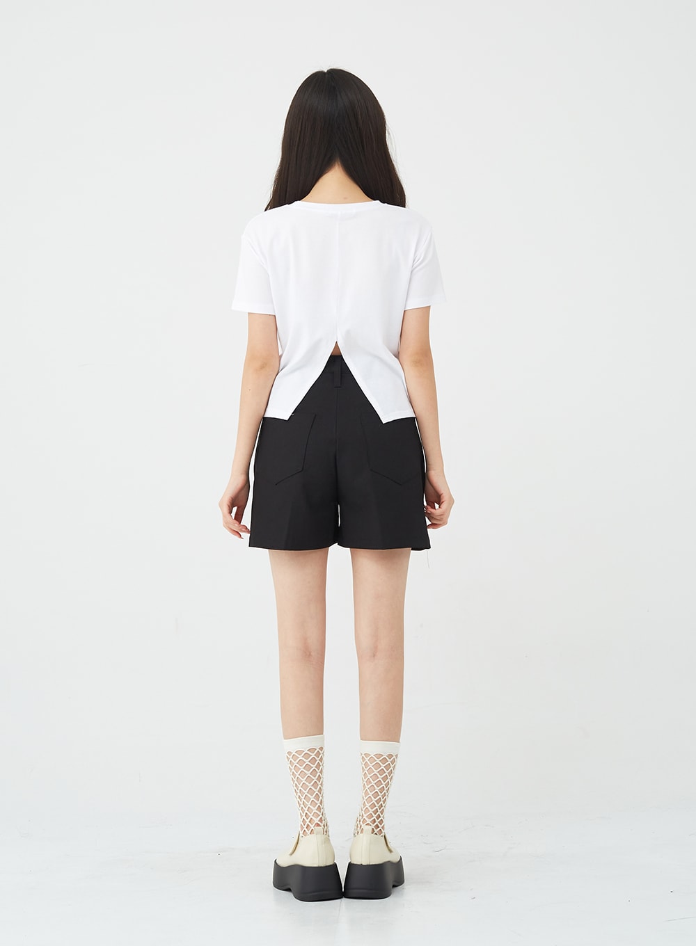 Back Slit Short Sleeve Tee BG11
