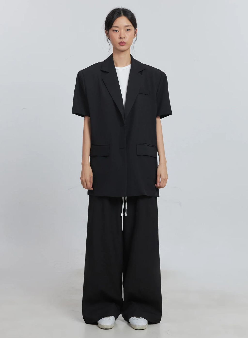 Layered Pintuck Wide-Leg Pants IU512