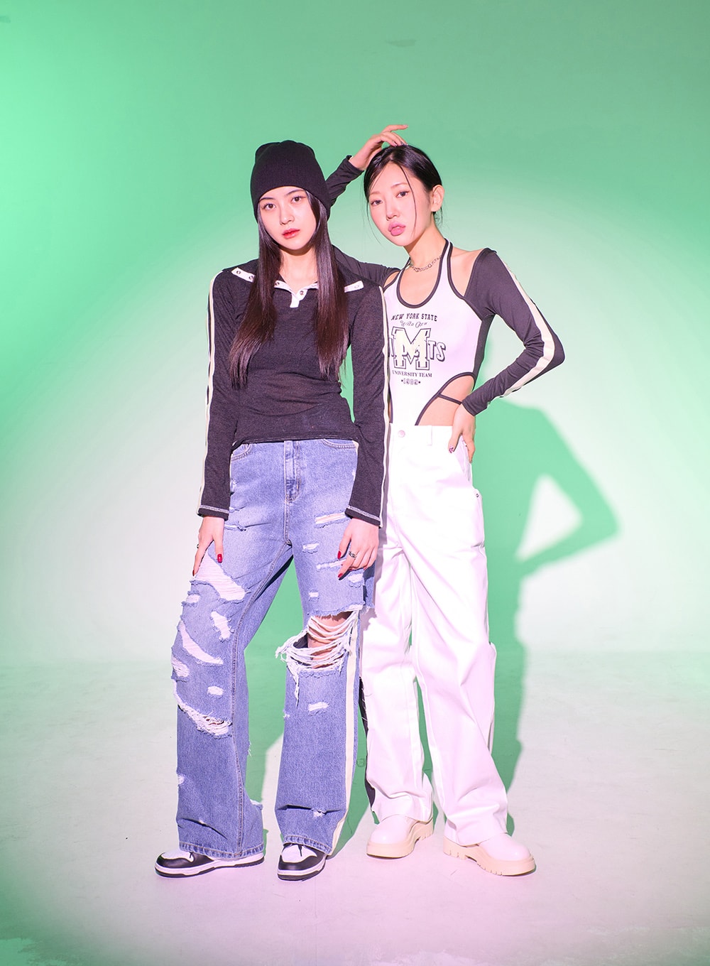 Graphic Two Color Bodysuit BJ331