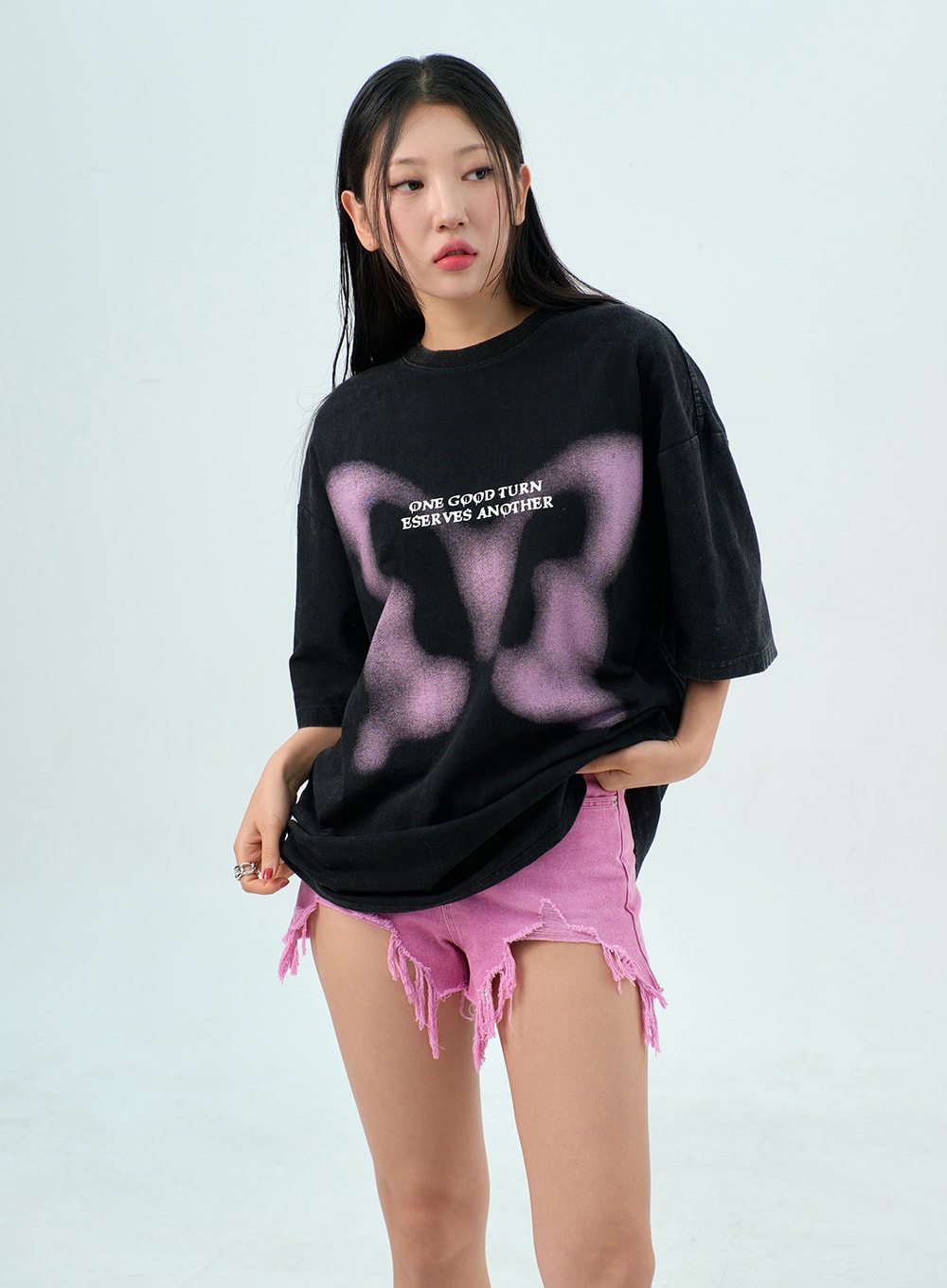 Ripped Color Shorts BU308