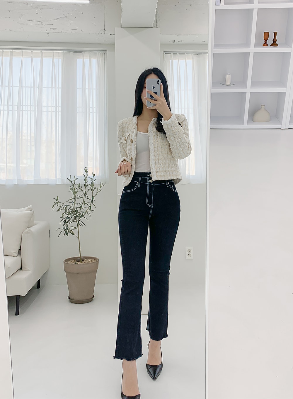 High Waist Bootcut Jeans IM12