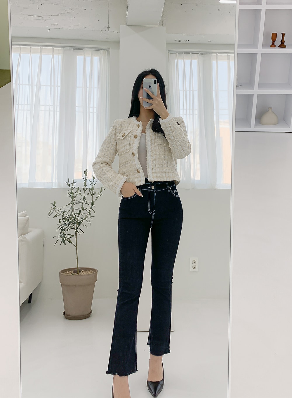 High Waist Bootcut Jeans IM12