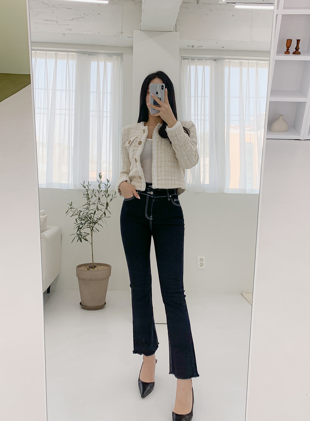 High Waist Bootcut Jeans IM12