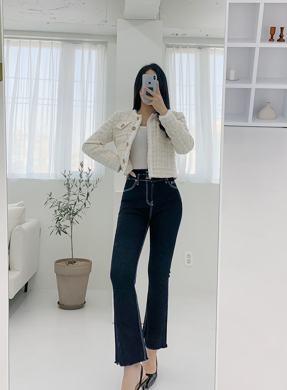 High Waist Bootcut Jeans IM12