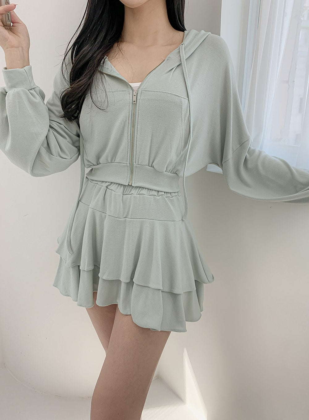 Cropped Zip Up Hoodie IM12