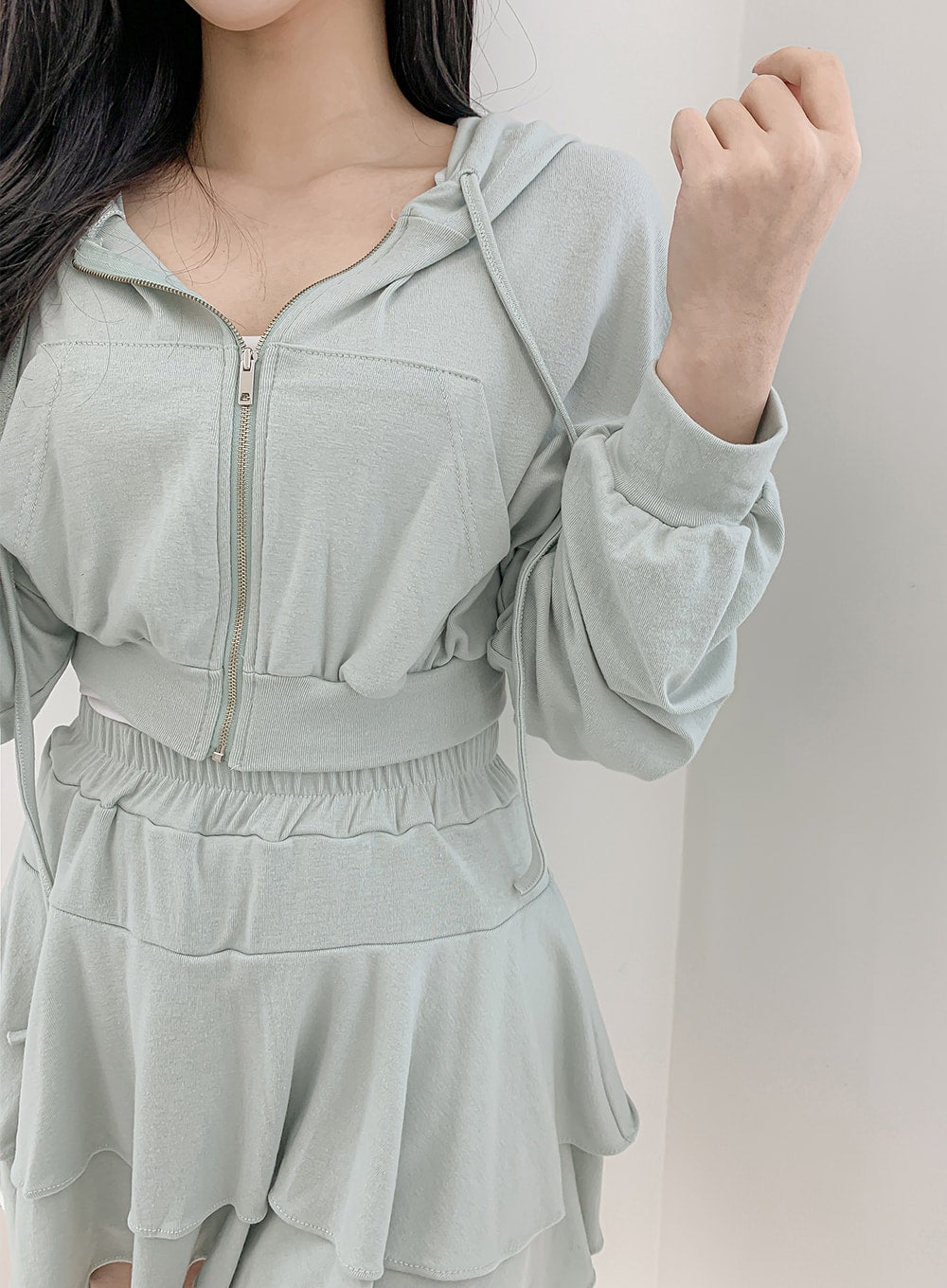 Cropped Zip Up Hoodie IM12