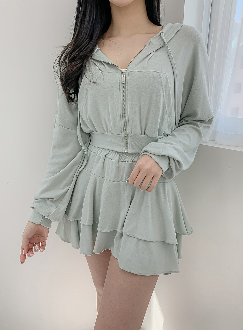 Cropped Zip Up Hoodie IM12