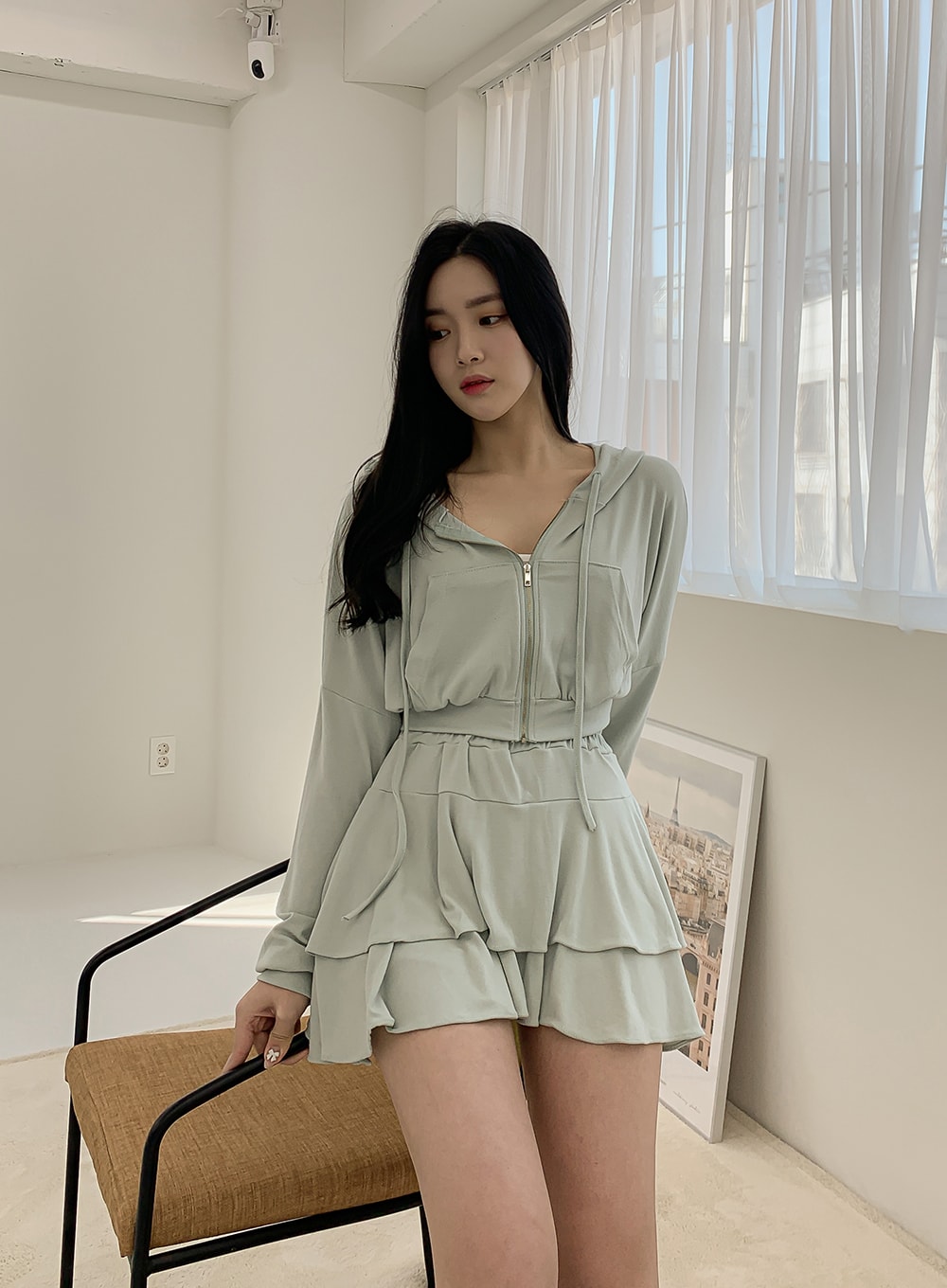 Cropped Zip Up Hoodie IM12