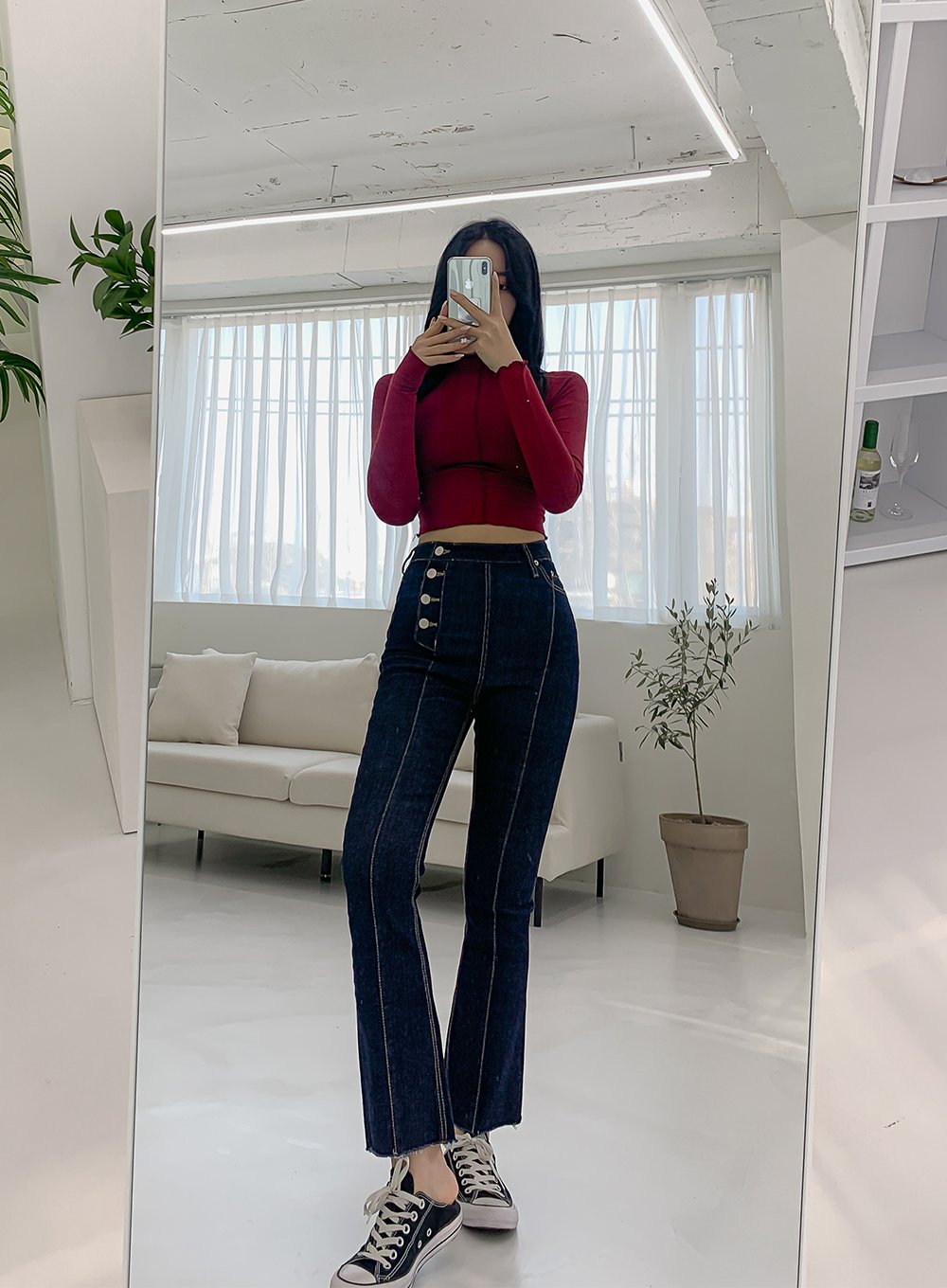 High Waist Bootcut Jeans IM20