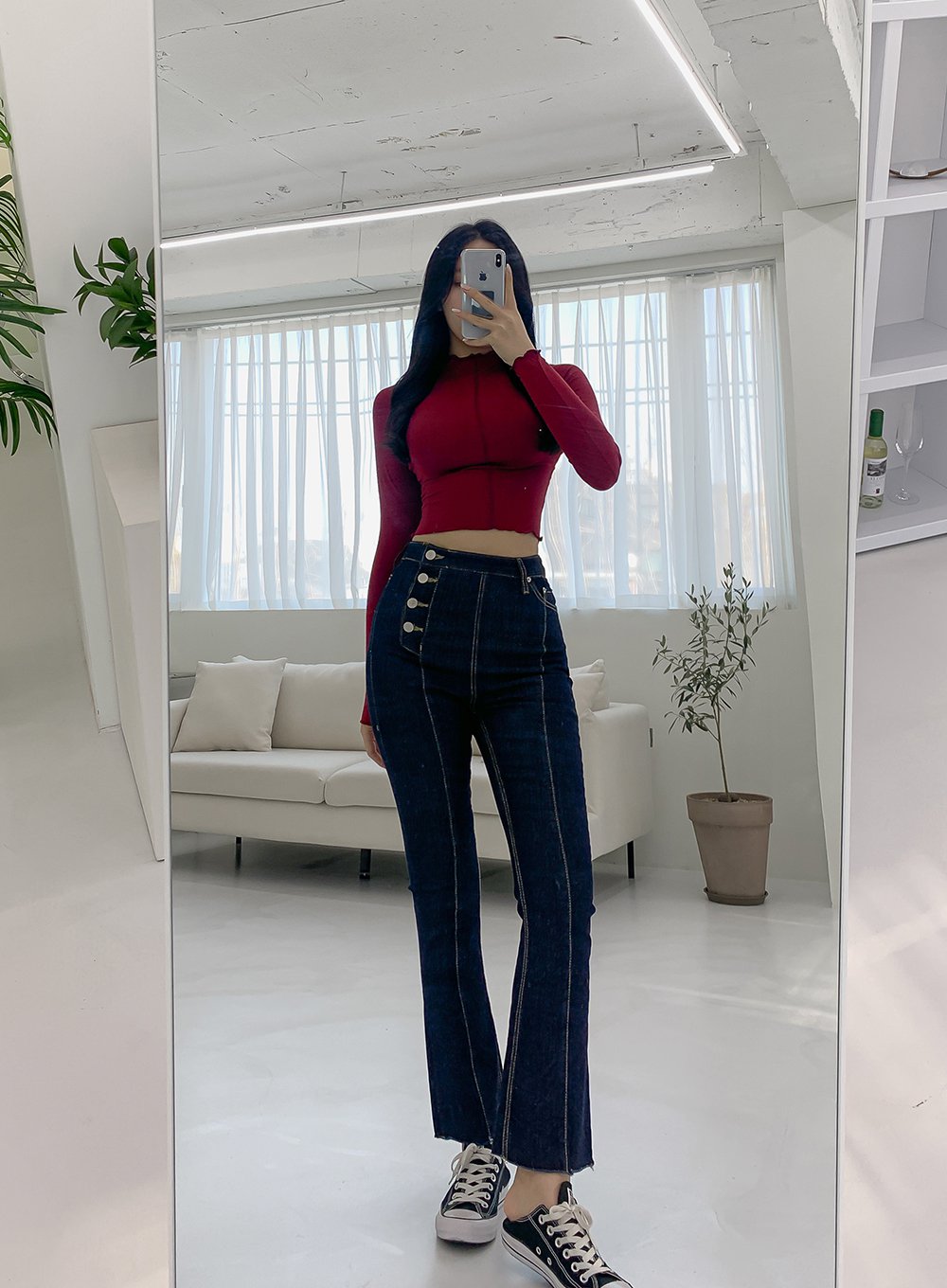 High Waist Bootcut Jeans IM20