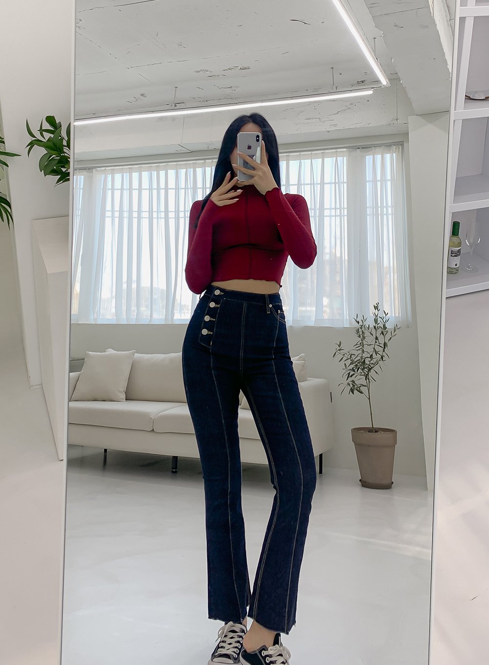 High Waist Bootcut Jeans IM20