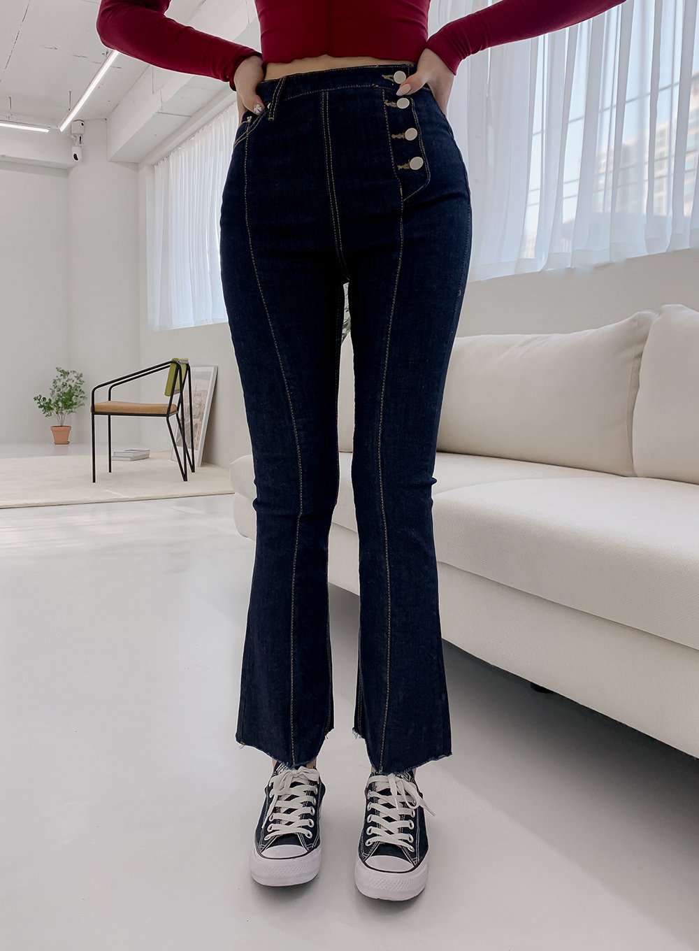 High Waist Bootcut Jeans IM20