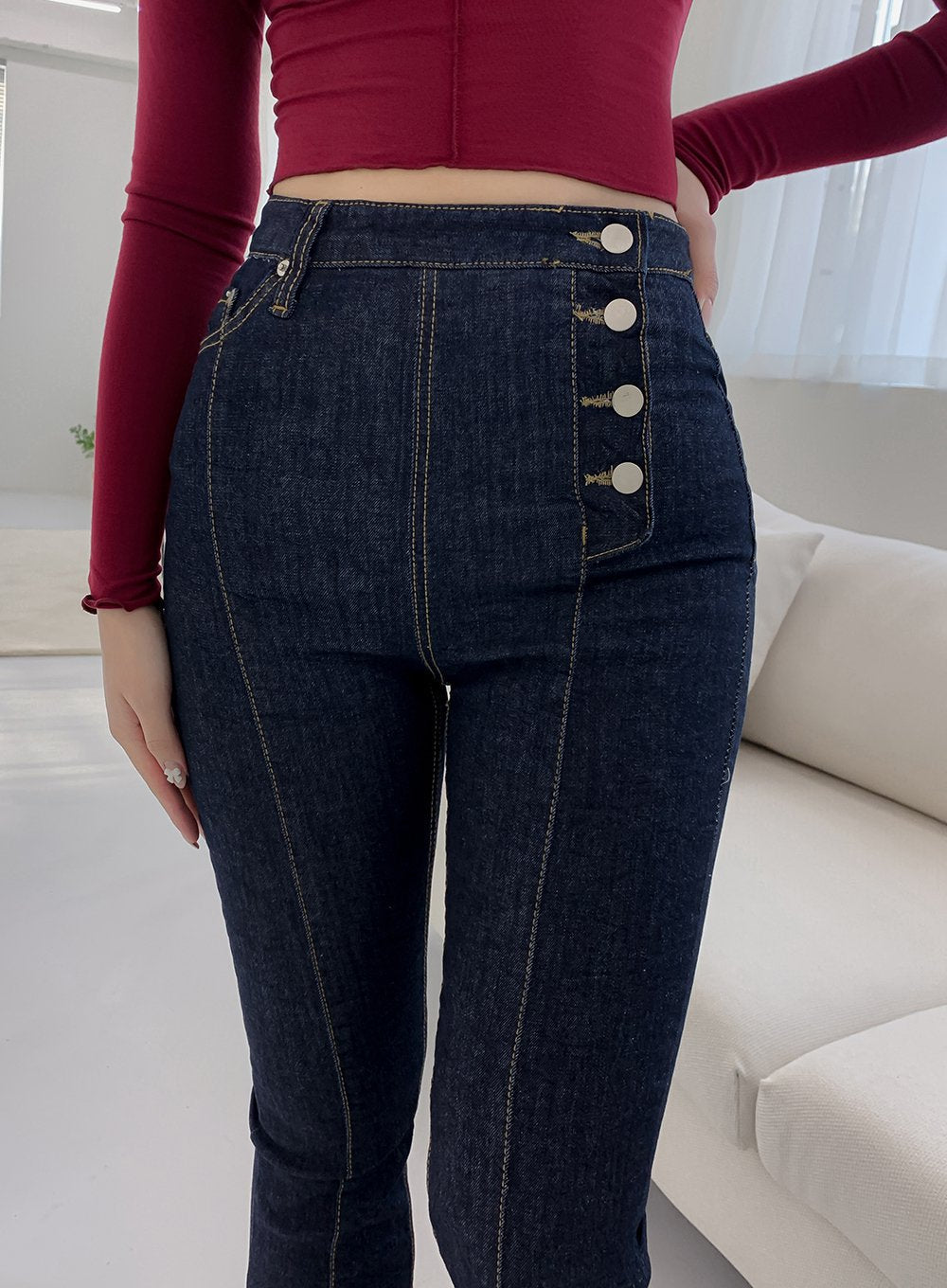 High Waist Bootcut Jeans IM20