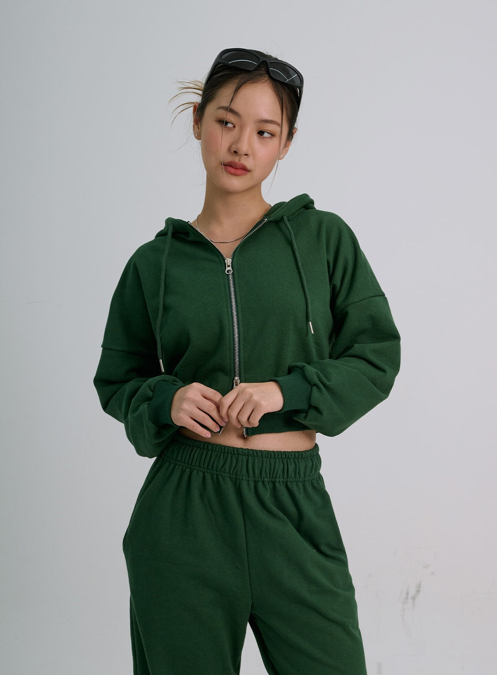 Lewkin Soft Basic Two Way Hoodie Zip Up C1210