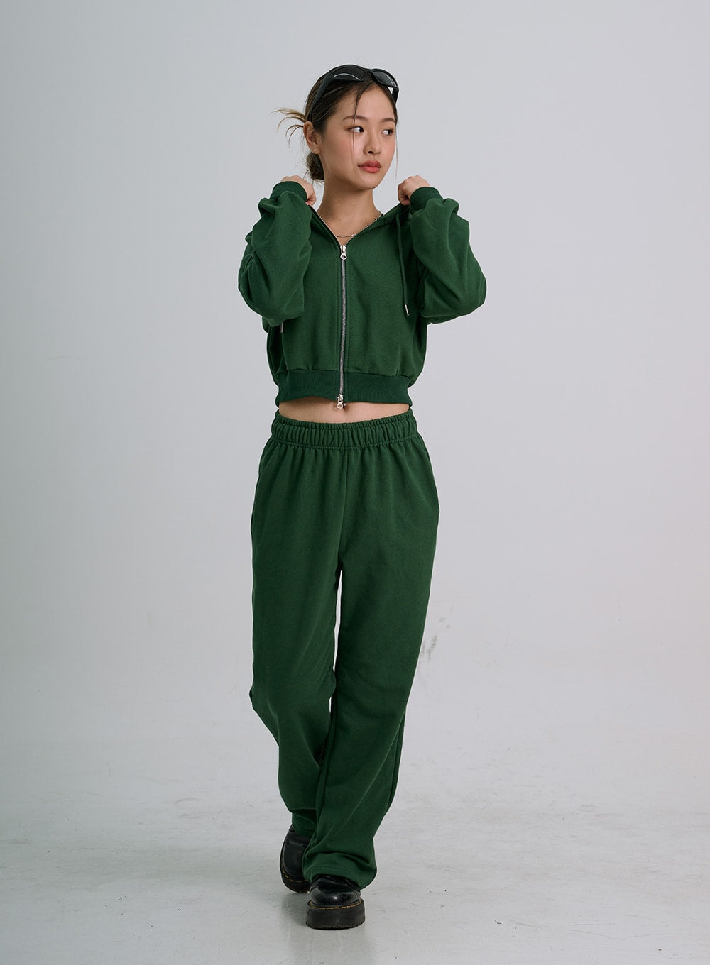 Lewkin Soft Basic Two Way Hoodie Zip Up C1210