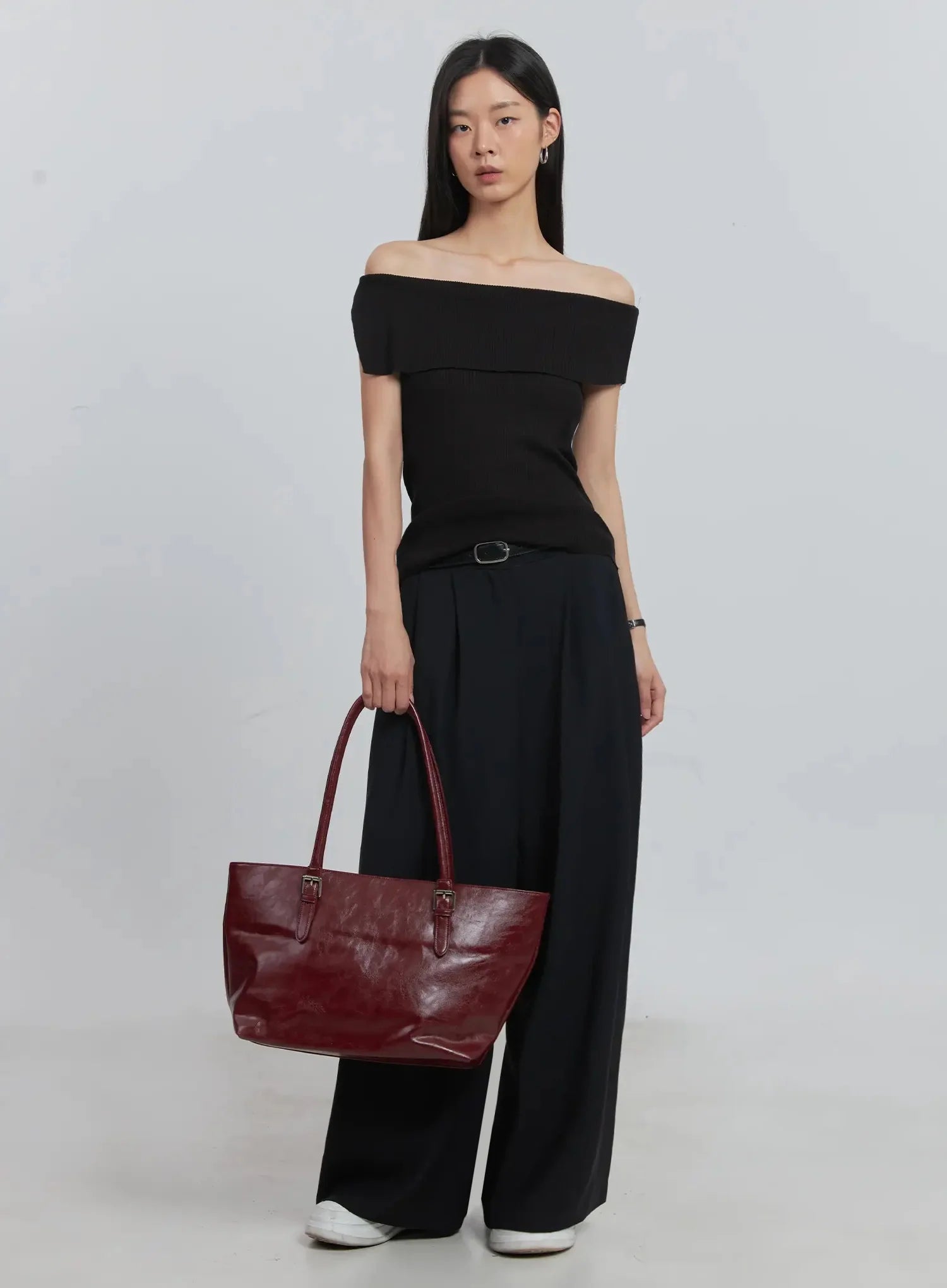 Pintuck Wide-Leg Pants IU512