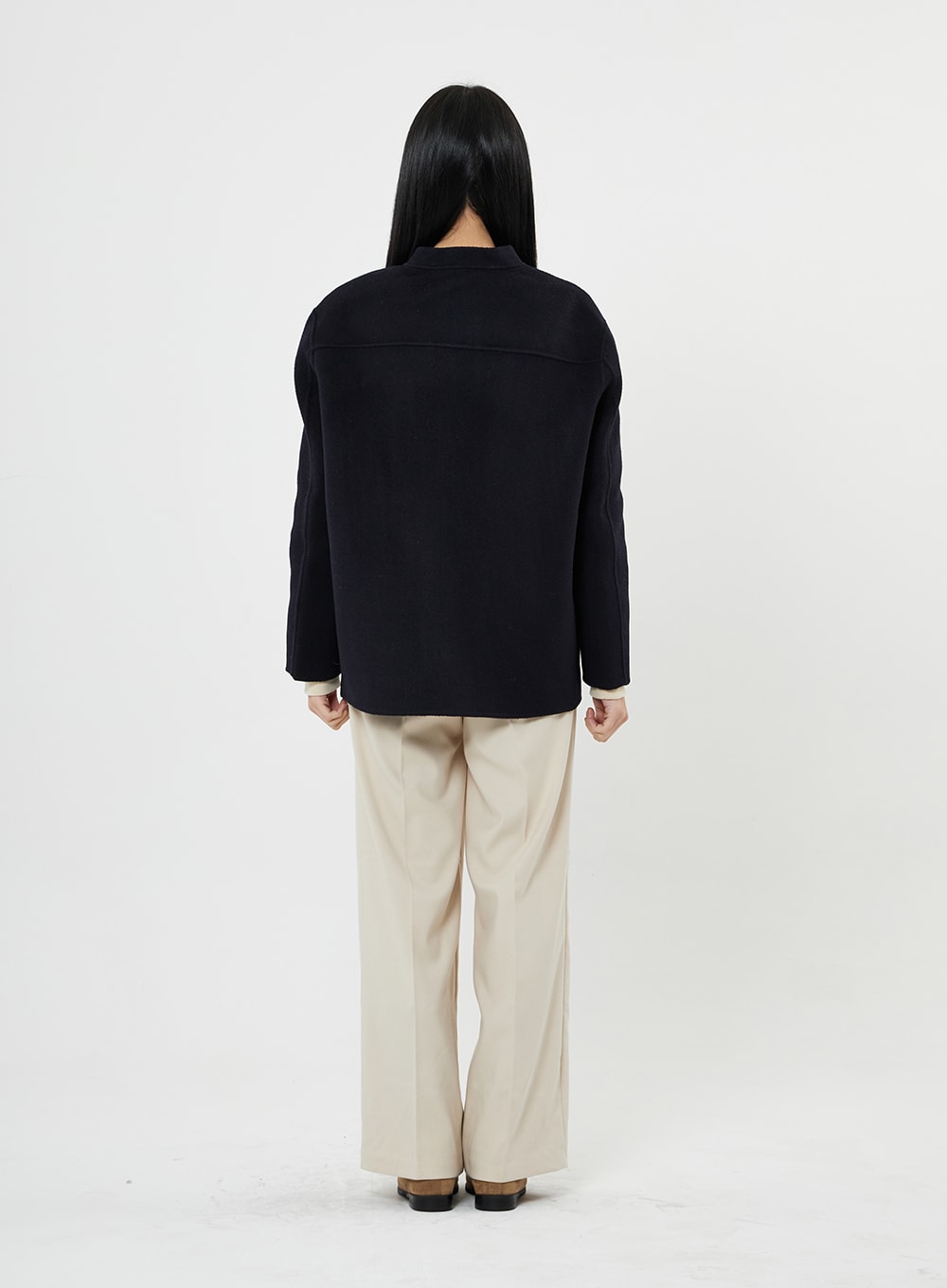 Button Round Neck Coat BN10