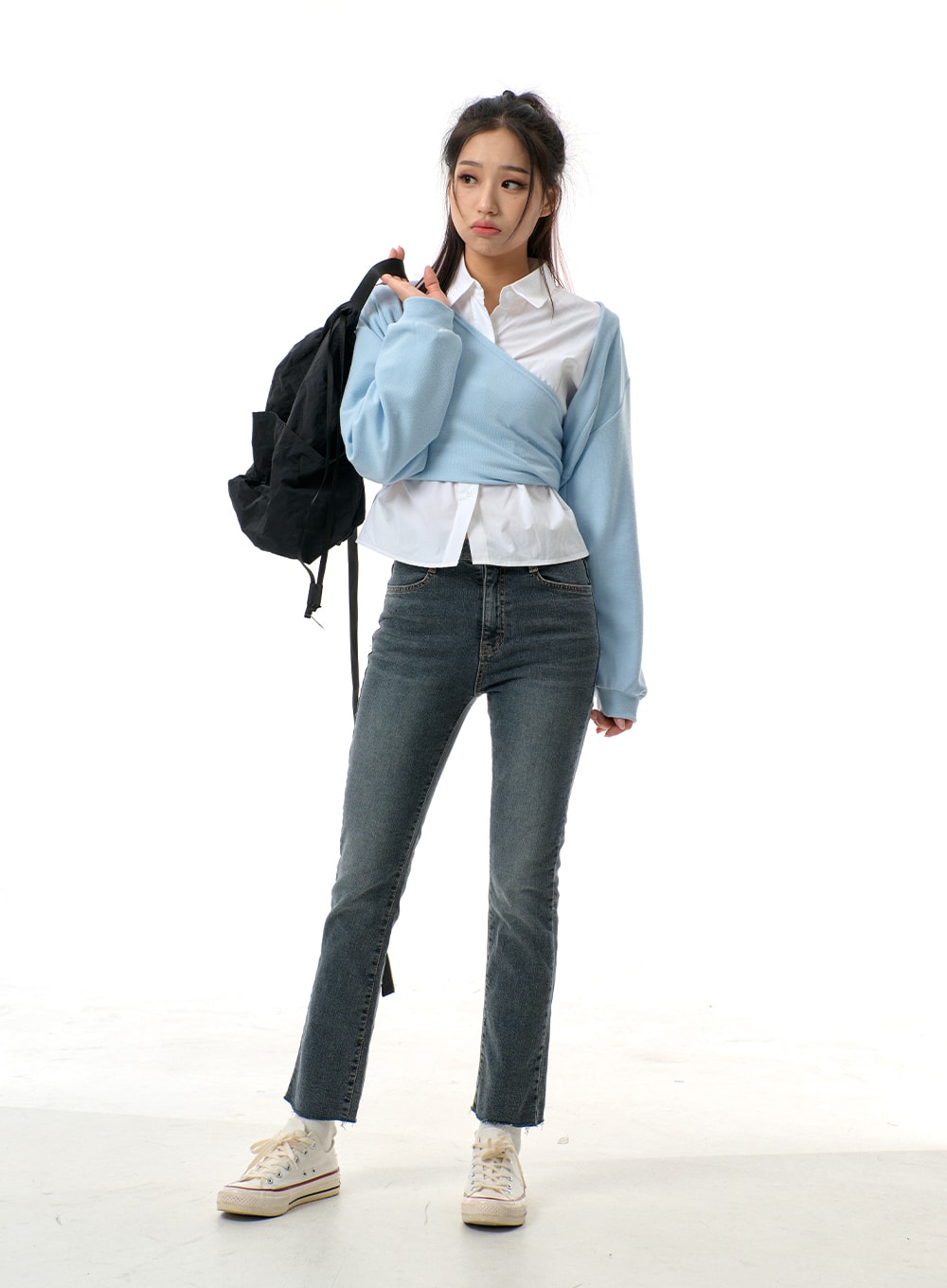 Cropped Button Shirt BJ313