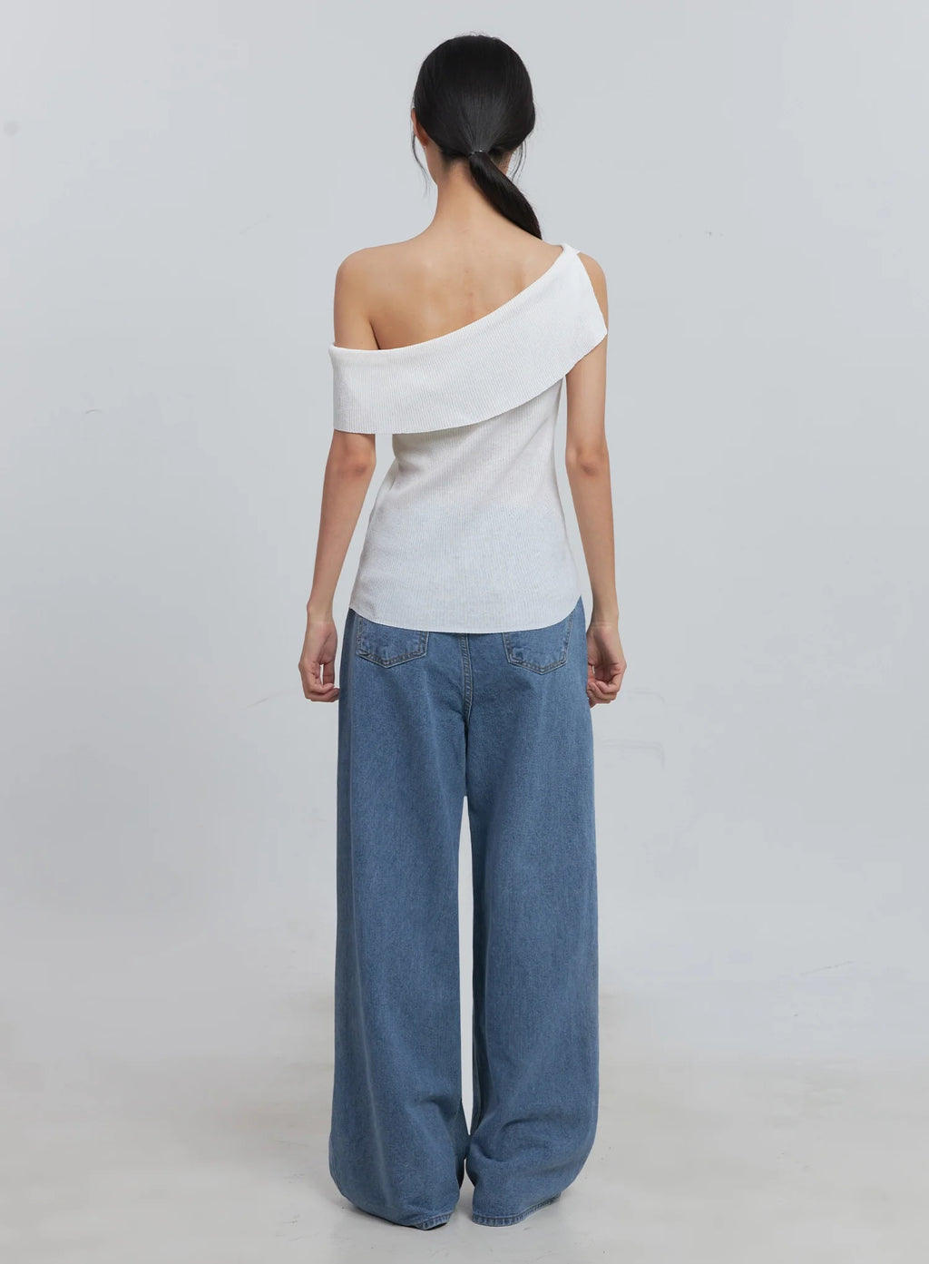 Off-Shoulder Linen Blouse IU512